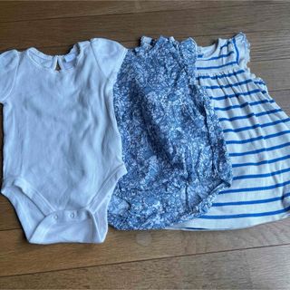 プチバトー(PETIT BATEAU)のbaiya80ベビーギャップディフェンスプチバトーロンパースまとめ売り半袖春夏(ロンパース)