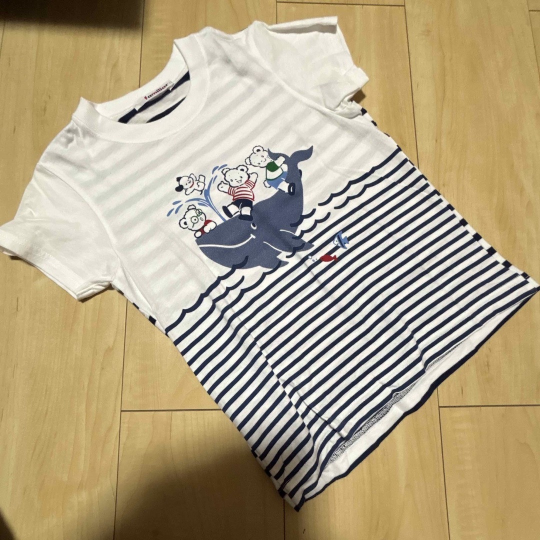 familiar(ファミリア)の⑩ファミリア　くじらTシャツ　110 キッズ/ベビー/マタニティのキッズ服男の子用(90cm~)(Tシャツ/カットソー)の商品写真