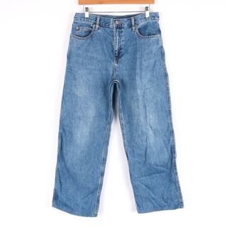 ユニクロ(UNIQLO)のユニクロ デニムパンツ ストレート ワイド ジーンズ UNIQLO JEANS レディース 27(68.5cm)サイズ ブルー UNIQLO(デニム/ジーンズ)