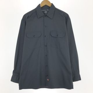 ディッキーズ(Dickies)の古着 ディッキーズ Dickies FLEX 長袖 ワークシャツ メンズM /eaa445005(シャツ)