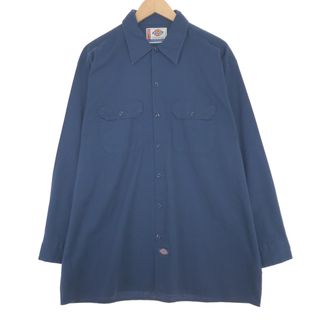 ディッキーズ(Dickies)の古着 ディッキーズ Dickies 長袖 ワークシャツ メンズXL /eaa445006(シャツ)