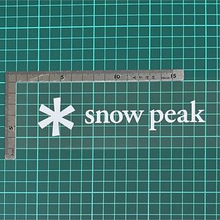 アウトドア snowpeak スノーピーク　カッティングステッカー　白1枚