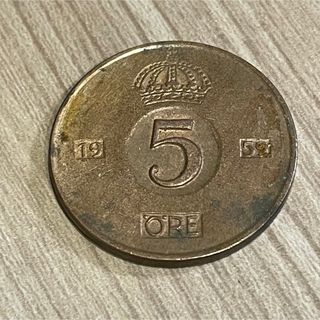 スウェーデン 5オーレ 硬貨(貨幣)