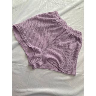 シーイン(SHEIN)のshein シーイン　ワッフル生地　パープル　ハーフパンツ　XS ルームウェア(パジャマ)