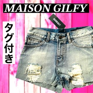 MAISON GILFY - タグ付 新品 Y2K ショーパン ダメージ  デニム y2k 平成ギャル M