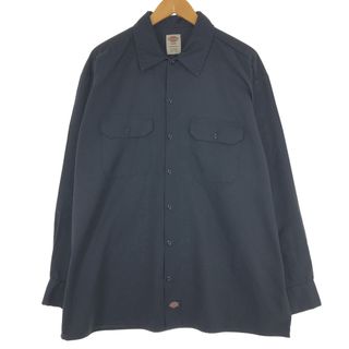 ディッキーズ(Dickies)の古着 ディッキーズ Dickies FLEX 長袖 ワークシャツ メンズXL /eaa444053(シャツ)