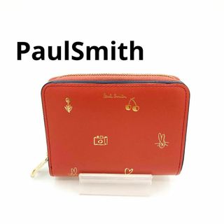 ポールスミス(Paul Smith)のポールスミス ラウンドジップ二つ折り財布 ピンク BPW412 レザー　品薄(財布)