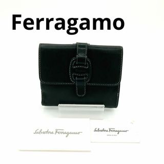 サルヴァトーレフェラガモ(Salvatore Ferragamo)のサルヴァトーレフェラガモ 折り財布 ミニ財布 ブラック  品薄　希少　人気　黒(財布)