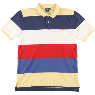 ラルフローレン(Ralph Lauren)の古着 90年代 ラルフローレン POLO by Ralph Lauren 半袖 ボーダー ポロシャツ レディースXL /eaa431505(ポロシャツ)