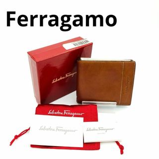 サルヴァトーレフェラガモ(Salvatore Ferragamo)のサルヴァトーレフェラガモ 折り財布 ミニ財布 ブラウン  品薄　希少　人気　黒(財布)