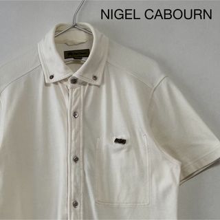 ナイジェルケーボン(Nigel Cabourn)の古着 90s NIGEL CABOURN 半袖BD 鹿子シャツ オフホワイト(シャツ)