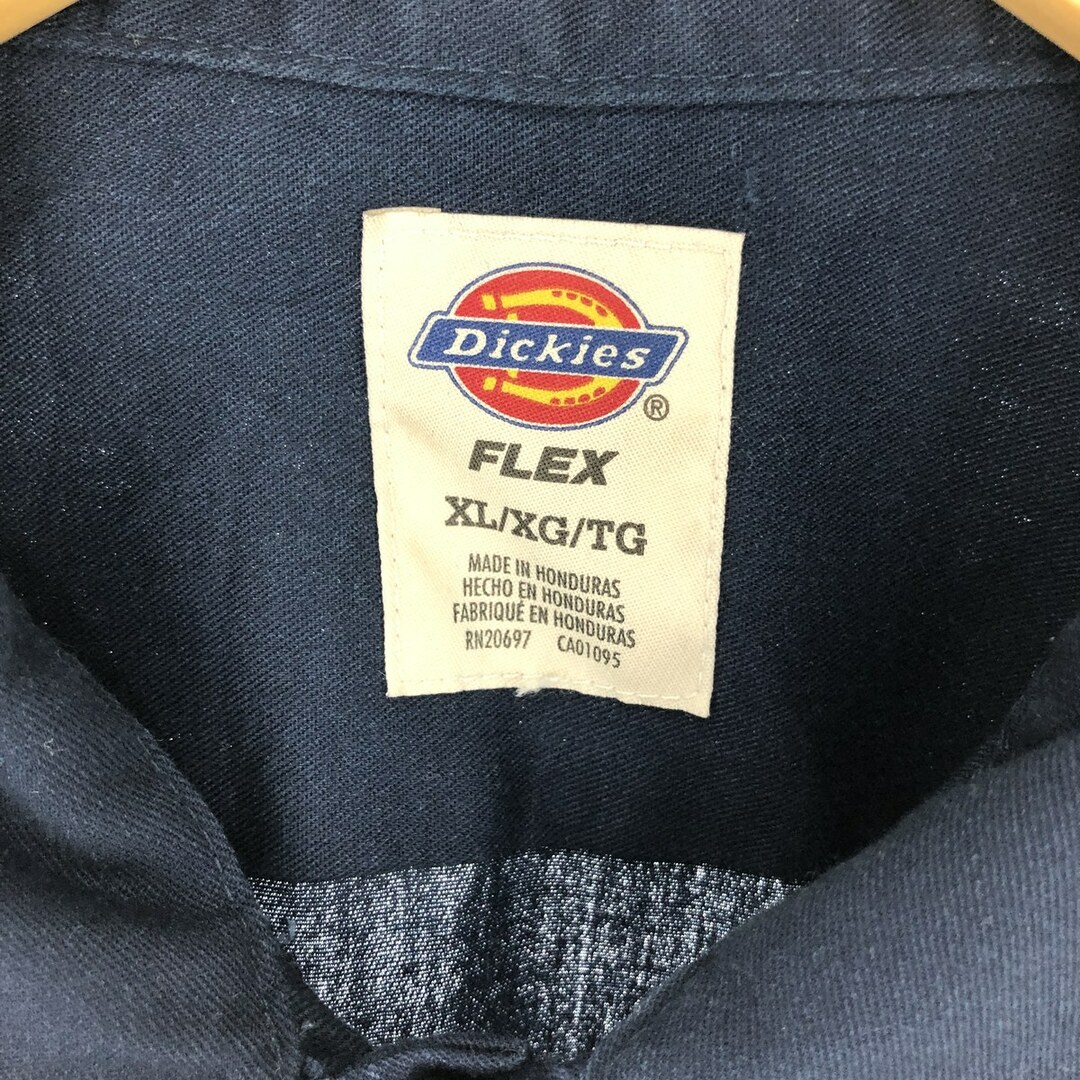 Dickies(ディッキーズ)の古着 ディッキーズ Dickies FLEX 長袖 ワークシャツ メンズXL /eaa444067 メンズのトップス(シャツ)の商品写真