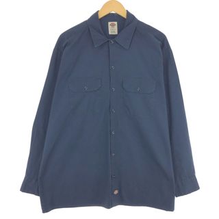 ディッキーズ(Dickies)の古着 ディッキーズ Dickies FLEX 長袖 ワークシャツ メンズXL /eaa444067(シャツ)