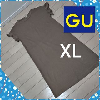 ジーユー(GU)のフレアスリーブワンピース　Gu　XL(ロングワンピース/マキシワンピース)