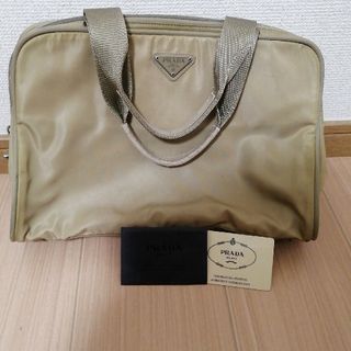 プラダ(PRADA)のプラダ　PRADA　ナイロン　ハンドバック　ベージュ(ハンドバッグ)