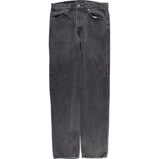 リーバイス(Levi's)の古着 90年代 リーバイス Levi's 505 REGULAR FIT STRAIGHT LEG ブラックデニム テーパードデニムパンツ USA製 メンズw32 ヴィンテージ /eaa424918(デニム/ジーンズ)