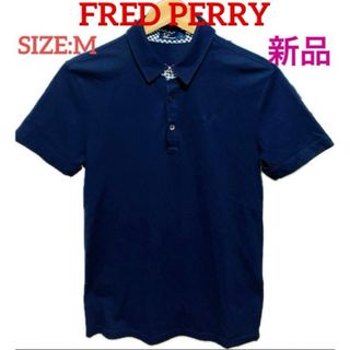 FRED PERRY - FRED PERRY ポロシャツ　チェック　ネイビー　美品　フレッドペリー