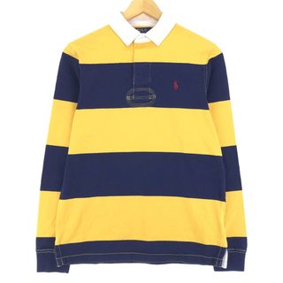 ラルフローレン(Ralph Lauren)の古着 ラルフローレン Ralph Lauren POLO RALPH LAUREN ボーダー柄 長袖 ラガーシャツ メンズS /eaa430850(シャツ)