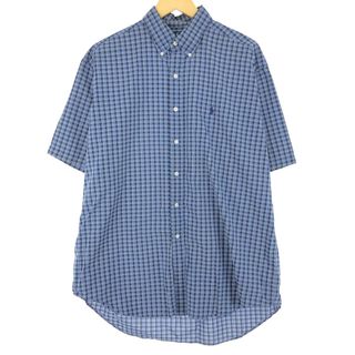 ラルフローレン(Ralph Lauren)の古着 ラルフローレン Ralph Lauren BLAKE 半袖 ボタンダウン チェックシャツ メンズL /eaa444745(シャツ)