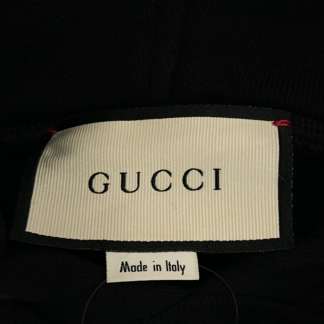 Gucci(グッチ)のGUCCI グッチ ホログラムロゴフーディー パーカー ロゴ BLK ブラック 黒 メンズ ユニセックス ブランド メンズのトップス(パーカー)の商品写真