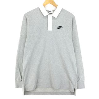 ナイキ(NIKE)の古着 ナイキ NIKE バックプリント 長袖 ラガーシャツ メンズM /eaa430823(シャツ)