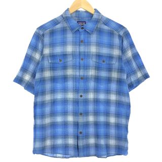 パタゴニア(patagonia)の古着 パタゴニア Patagonia 53833SP17 半袖 チェックシャツ メンズM /eaa444755(シャツ)