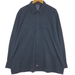 ディッキーズ(Dickies)の古着 ディッキーズ Dickies 長袖 ワークシャツ メンズXL /eaa444792(シャツ)