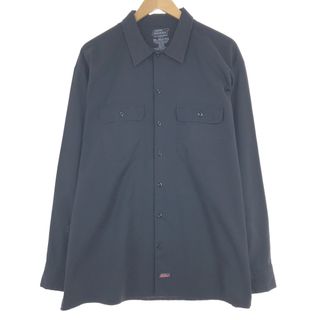 ディッキーズ(Dickies)の古着 ディッキーズ Dickies 長袖 ワークシャツ メンズXL /eaa444796(シャツ)