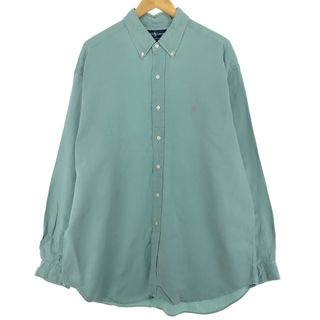 ラルフローレン(Ralph Lauren)の古着 ラルフローレン Ralph Lauren BLAKE 長袖 シルク×リネン ボタンダウンシャツ メンズXL /eaa445125(シャツ)