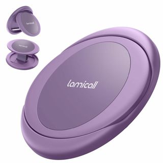 【色:パープル】【2023新登場】 Lamicall マグネット式 スマホ リン(その他)