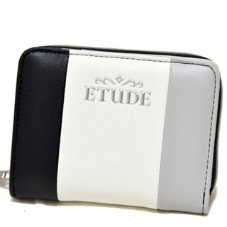 新品 ETUDE コンパクトウォレット 折り財布 ラウンドファスナー ホワイト(財布)