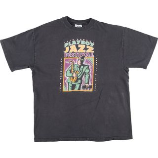 Hanes - 古着 90年代 ヘインズ Hanes BEEFY-T 青タグ PLAYBOY JAZZ FESTIVAL バンドTシャツ バンT USA製 メンズL ヴィンテージ  /eaa444237