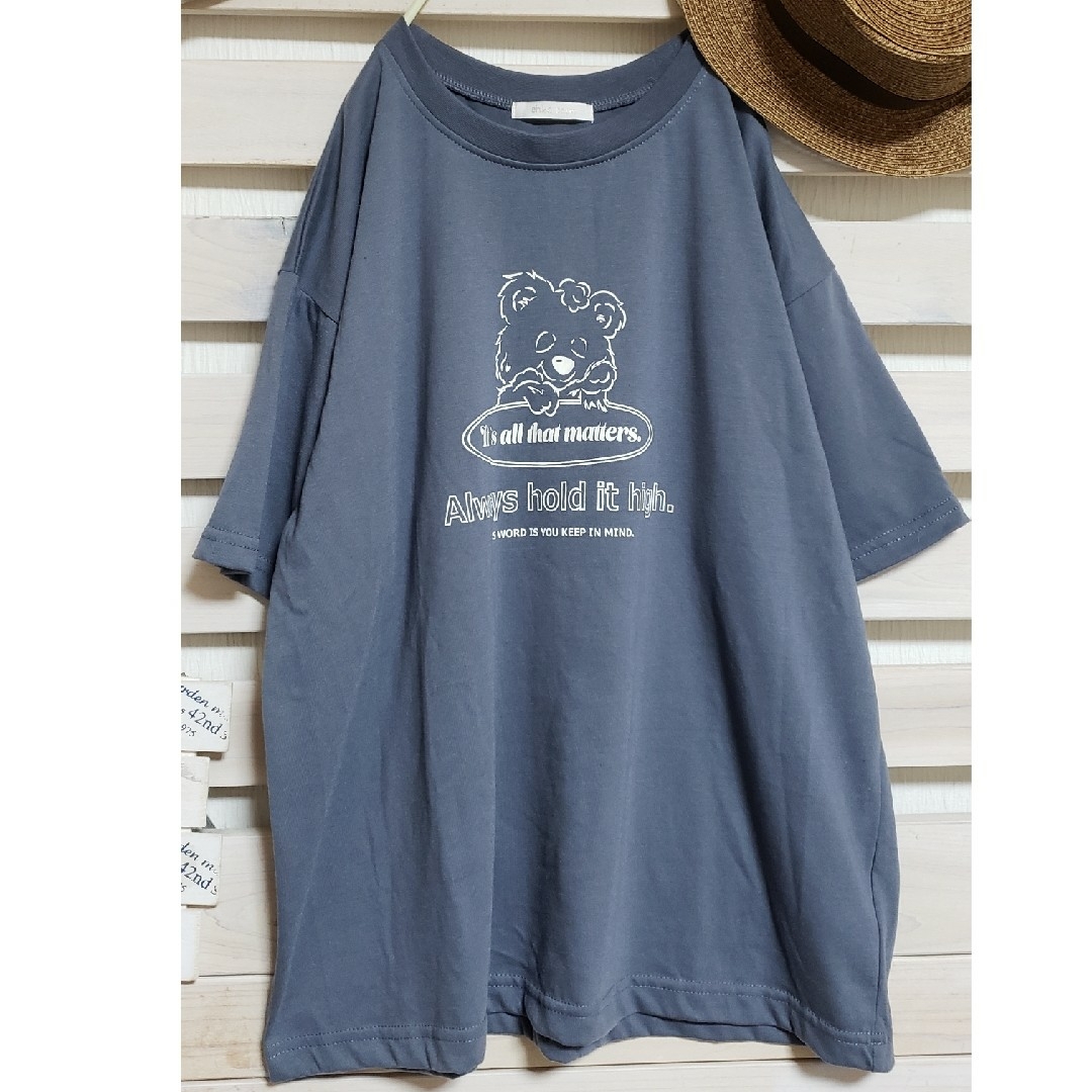 SM2(サマンサモスモス)の美品ehka sopo..by.Sm2/可愛い♡くまプリントTシャツ sizeＦ メンズのトップス(Tシャツ/カットソー(半袖/袖なし))の商品写真