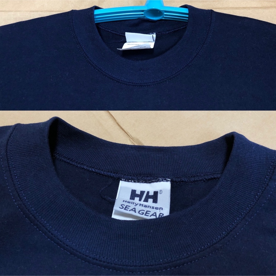 HELLY HANSEN(ヘリーハンセン)のヘリーハンセン ロンT M ネイビー HELLY HANSEN 袖プリント ロゴ メンズのトップス(Tシャツ/カットソー(七分/長袖))の商品写真