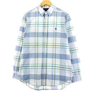 ラルフローレン(Ralph Lauren)の古着 ラルフローレン Ralph Lauren 長袖 ボタンダウンチェックシャツ メンズL /eaa440977(シャツ)