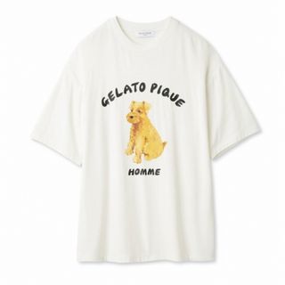 ジェラートピケ(gelato pique)の【HOMME】レーヨンシュナウザーモチーフTシャツ(Tシャツ/カットソー(半袖/袖なし))