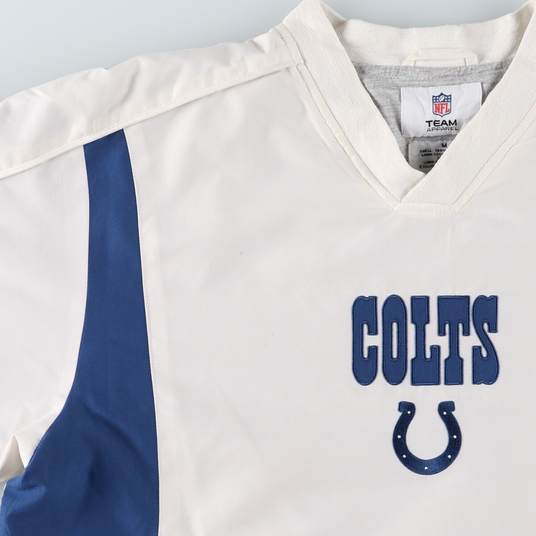 古着 NFL INDIANAPOLIS COLTS インディアナポリスコルツ Vネック ウォームアッププルオーバー メンズM /eaa444889 メンズのジャケット/アウター(ナイロンジャケット)の商品写真