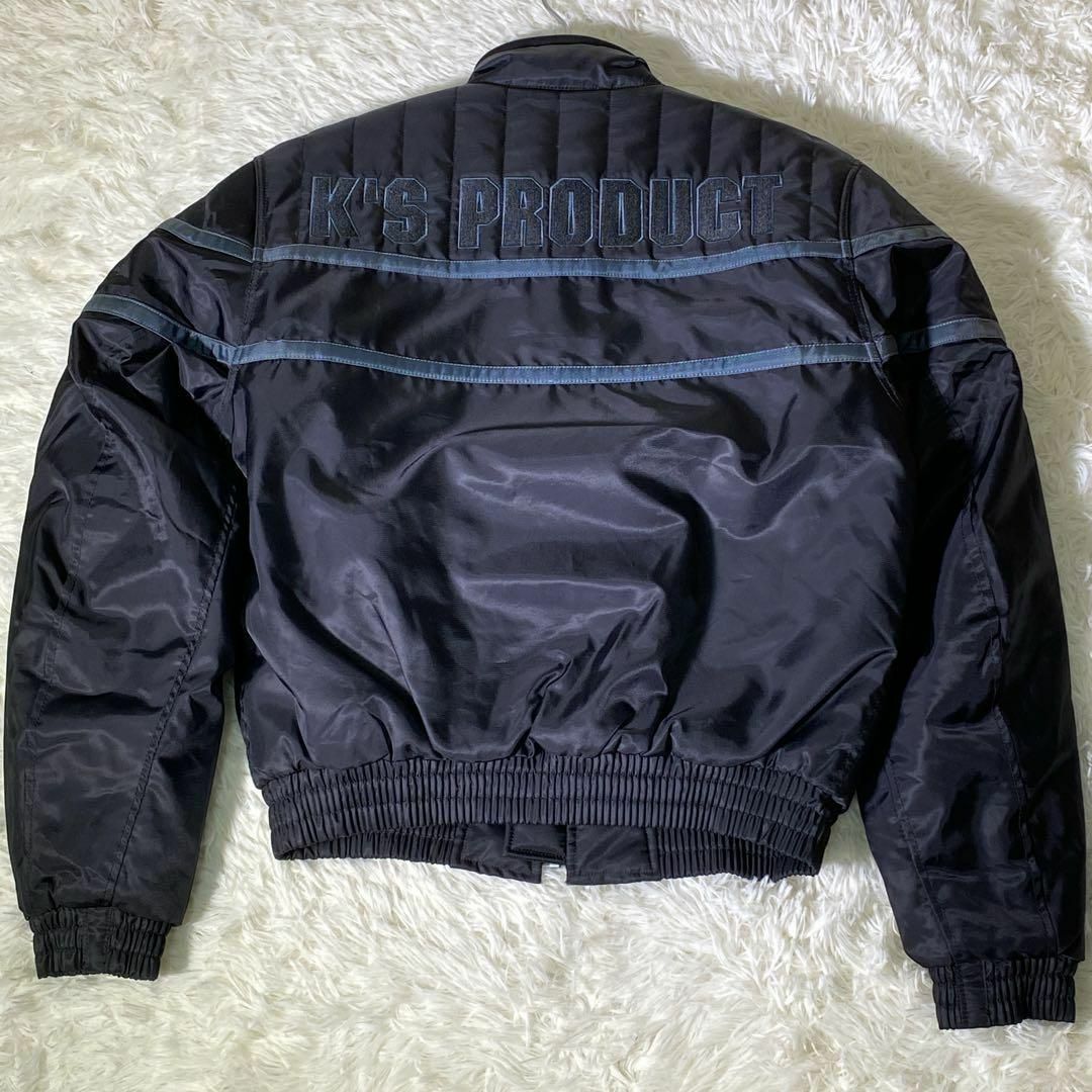 KADOYA(カドヤ)の極美品　カドヤ ブラックホースレーシング ウィンターナイロン ジャケット　黒　M メンズのジャケット/アウター(ライダースジャケット)の商品写真