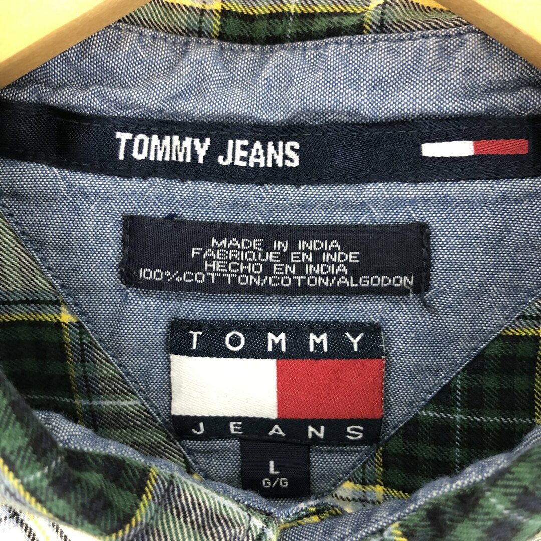 TOMMY HILFIGER(トミーヒルフィガー)の古着 トミーヒルフィガー TOMMY HILFIGER 長袖 チェックシャツ メンズL /eaa440980 メンズのトップス(シャツ)の商品写真