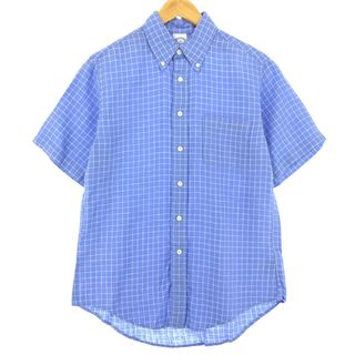 ブルックスブラザース(Brooks Brothers)の古着 ブルックスブラザーズ Brooks Brothers Est.1818 半袖 ボタンダウン チェックシャツ メンズM /eaa444741(シャツ)