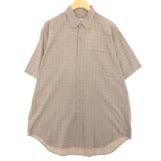 ブルックスブラザース(Brooks Brothers)の古着 ブルックスブラザーズ Brooks Brothers Est.1818 半袖 ボタンダウン チェックシャツ メンズL /eaa444743(シャツ)