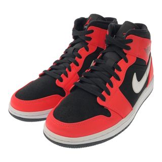 ナイキ(NIKE)のNIKE ナイキ Air Jordan 1 Mid Infrared 23 エアジョーダン インフラレッド ブラック ハイカットスニーカー 靴 美品(スニーカー)