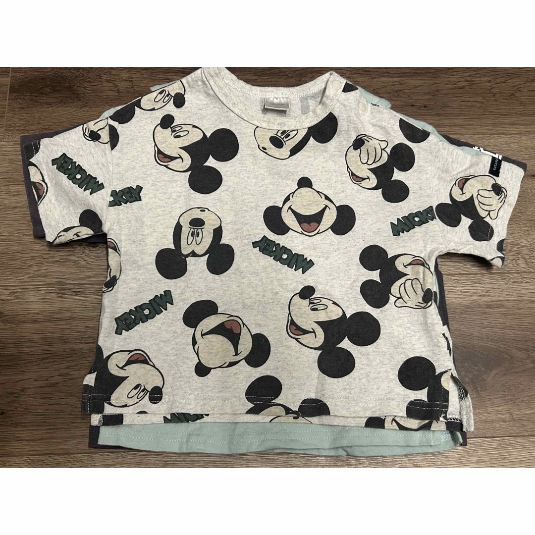 ミッキー　Disney トップス　Tシャツ　セット　保育園　男の子　90 80 キッズ/ベビー/マタニティのキッズ服男の子用(90cm~)(Tシャツ/カットソー)の商品写真