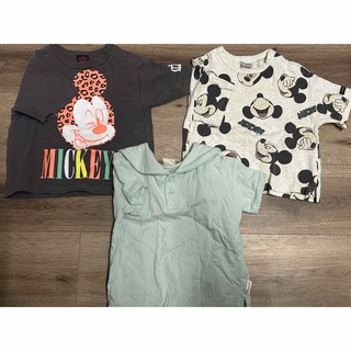 ミッキー　Disney トップス　Tシャツ　セット　保育園　男の子　90 80(Tシャツ/カットソー)