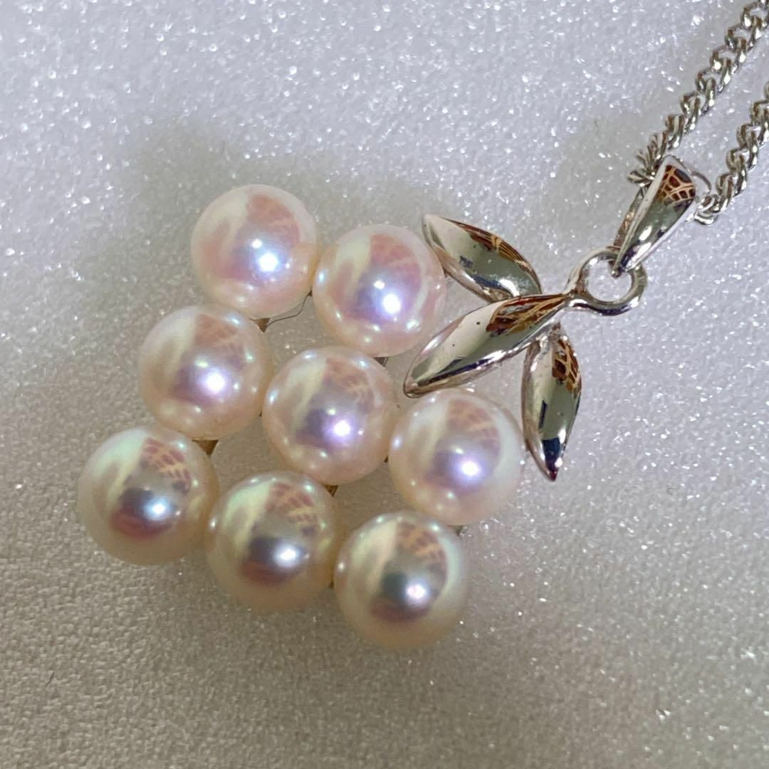 MIKIMOTO(ミキモト)のMIKIMOTO ミキモト　ネックレス　あこや真珠 パール　8粒　ペンダント ハンドメイドのアクセサリー(ネックレス)の商品写真