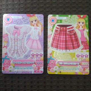 旧アイカツカード 星宮いちご トップス×1·スカート×1 ２枚セット(その他)