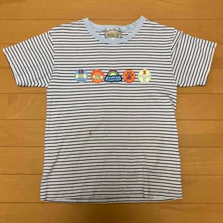 Tシャツ　ブルー　ボーダー　140(Tシャツ/カットソー)