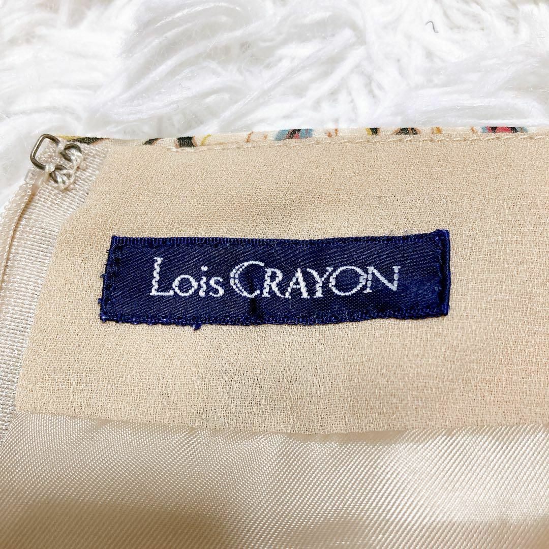 Lois CRAYON ロイスクレヨン 膝丈ペイズリー柄スカート M 日本製 レディースのスカート(ひざ丈スカート)の商品写真