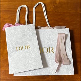 クリスチャンディオール(Christian Dior)のディオール  ショップバッグ2つ&リボン(ショップ袋)