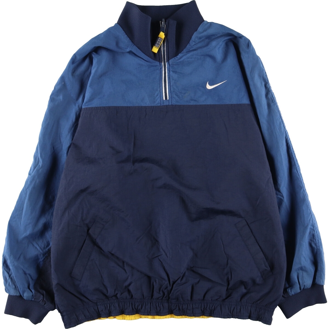 NIKE(ナイキ)の古着 90年代 ナイキ NIKE リバーシブル ハーフジップ ナイロンプルオーバー メンズL ヴィンテージ /eaa444899 メンズのジャケット/アウター(ナイロンジャケット)の商品写真